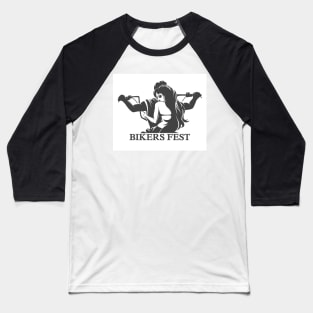 Bikers Fest Emblem Baseball T-Shirt